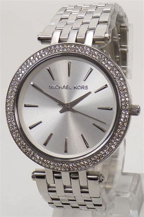 michael kors damenuhr silber mit strass|Michael Kors damenuhrn.